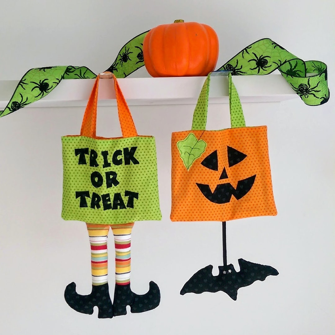 PDF Sewing Pattern Halloween Trick or Treat Bag With Templates and Full ...