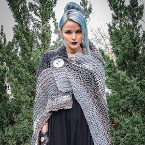 Knitting Pattern for Hood Wrap, Knit Pattern for Poncho, Holiday Gift Knit Pattern, Shawl with Hood Knitting Pattern, Digital Download