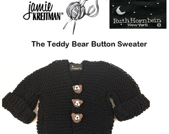 Strickanleitung Teddybär Pullover, Strickanleitung Babypullover, Strickanleitung Kleinkind, Instant Download