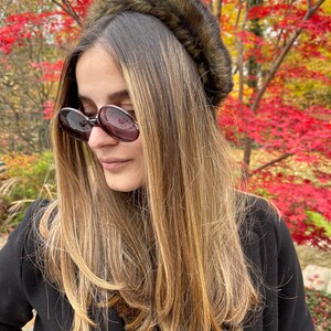 Fur Mink Headband, Faux Mink Headband, Vegan Fur Headband, Holiday Headband, Luxurious Fashion Headband, Tiara Mink Headband, Perfect Gift image 3