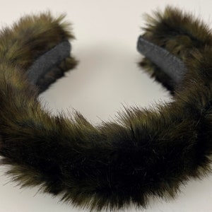 Fur Mink Headband, Faux Mink Headband, Vegan Fur Headband, Holiday Headband, Luxurious Fashion Headband, Tiara Mink Headband, Perfect Gift image 4