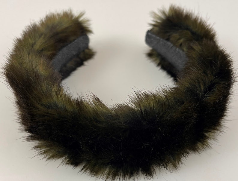 Fur Mink Headband, Faux Mink Headband, Vegan Fur Headband, Holiday Headband, Luxurious Fashion Headband, Tiara Mink Headband, Perfect Gift image 4