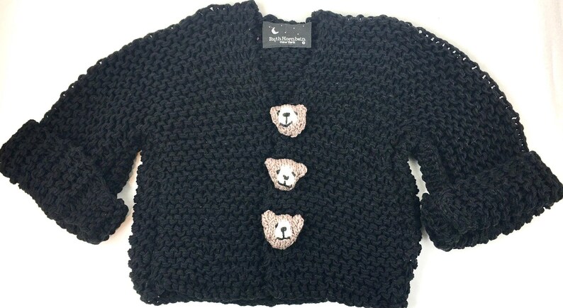 Pull bébé modèle en tricot, pull pour tout-petit modèle en tricot, cadeau de vacances pull ours en peluche modèle en tricot, téléchargement numérique immédiat image 1