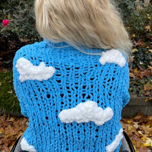 Cloud Cardigan Knitting Pattern, Chunky Knit Cardigan Sweater Pattern, Holiday Gift Easy Cloud Sweater Knit Pattern, Instant Download image 5