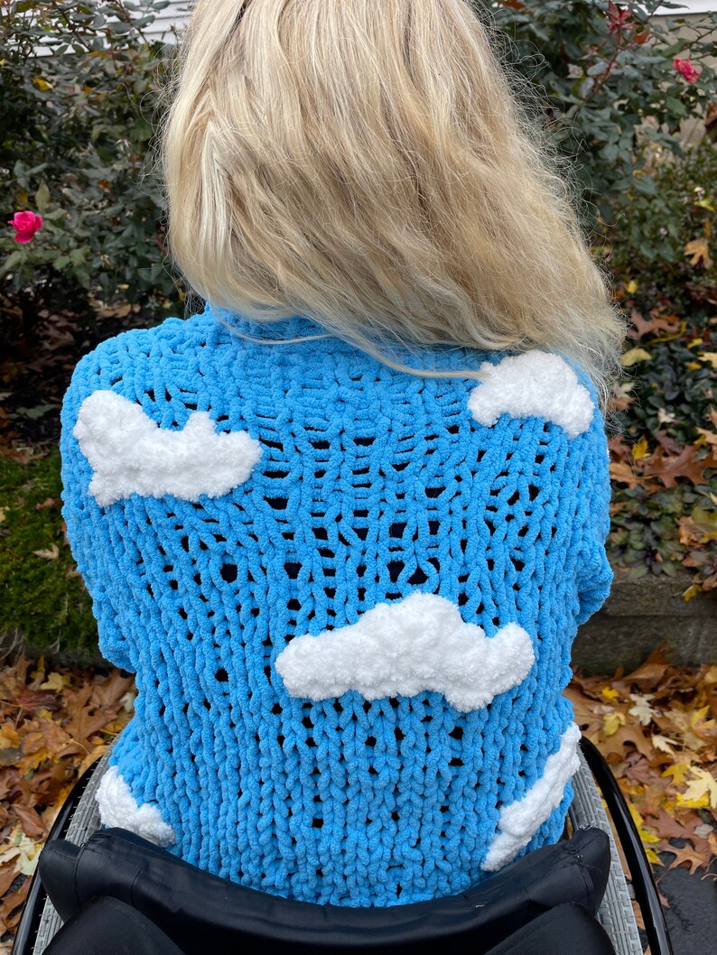 Cloud Cardigan Knitting Pattern, Chunky Knit Cardigan Sweater Pattern, Holiday Gift Easy Cloud Sweater Knit Pattern, Instant Download image 5