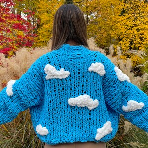 Cloud Cardigan Knitting Pattern, Chunky Knit Cardigan Sweater Pattern, Holiday Gift Easy Cloud Sweater Knit Pattern, Instant Download image 4