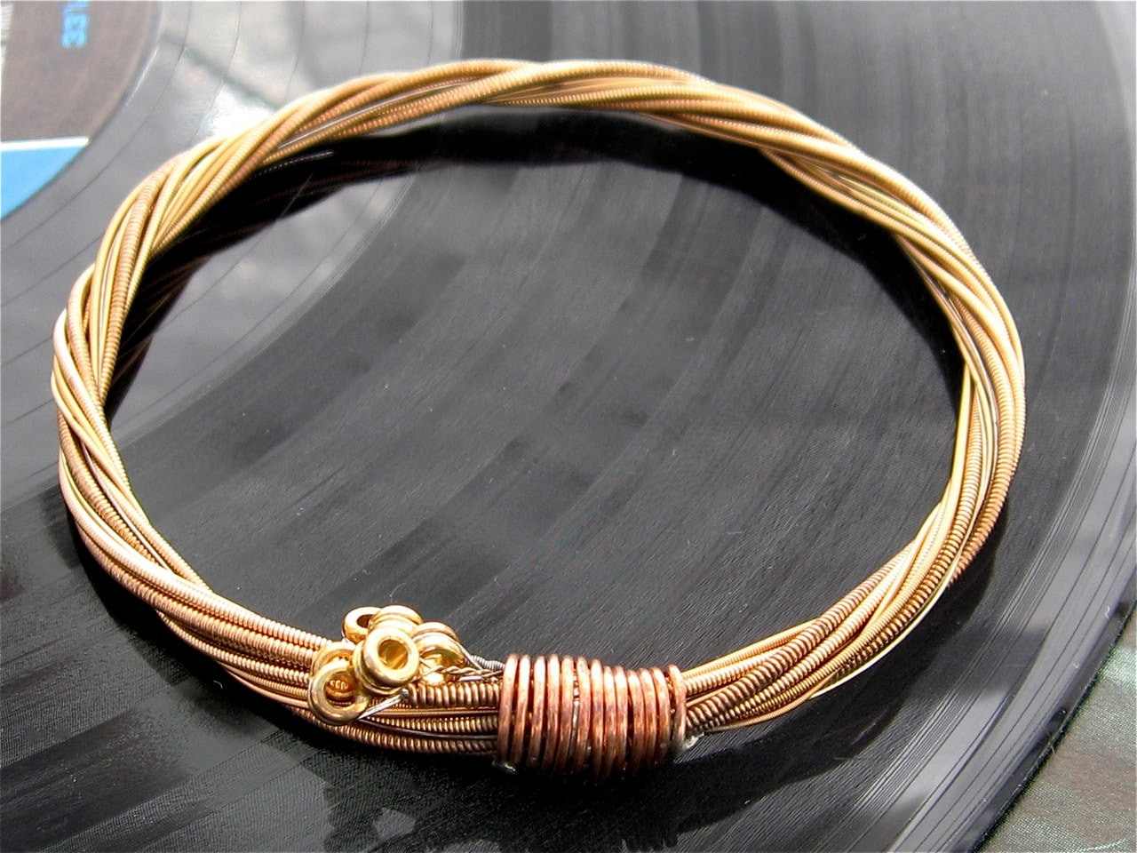 Recycled Acoustic Guitar String Bracelet copper colored with Etsy