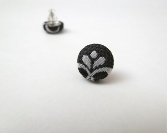 Earrings Made From Recycled Menswear Neck Tie LIMITED EDITION Surgical Steel Stud or post style Custom orders are welcome