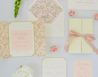 Camellia | Luxury Semi-Custom Wedding Invitation Suite