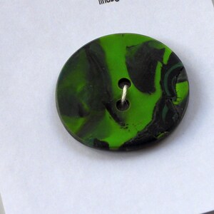 Northern Lights!  Green Round Button