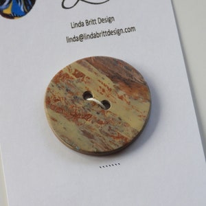 Faux Stone Round Large Polymer Button
