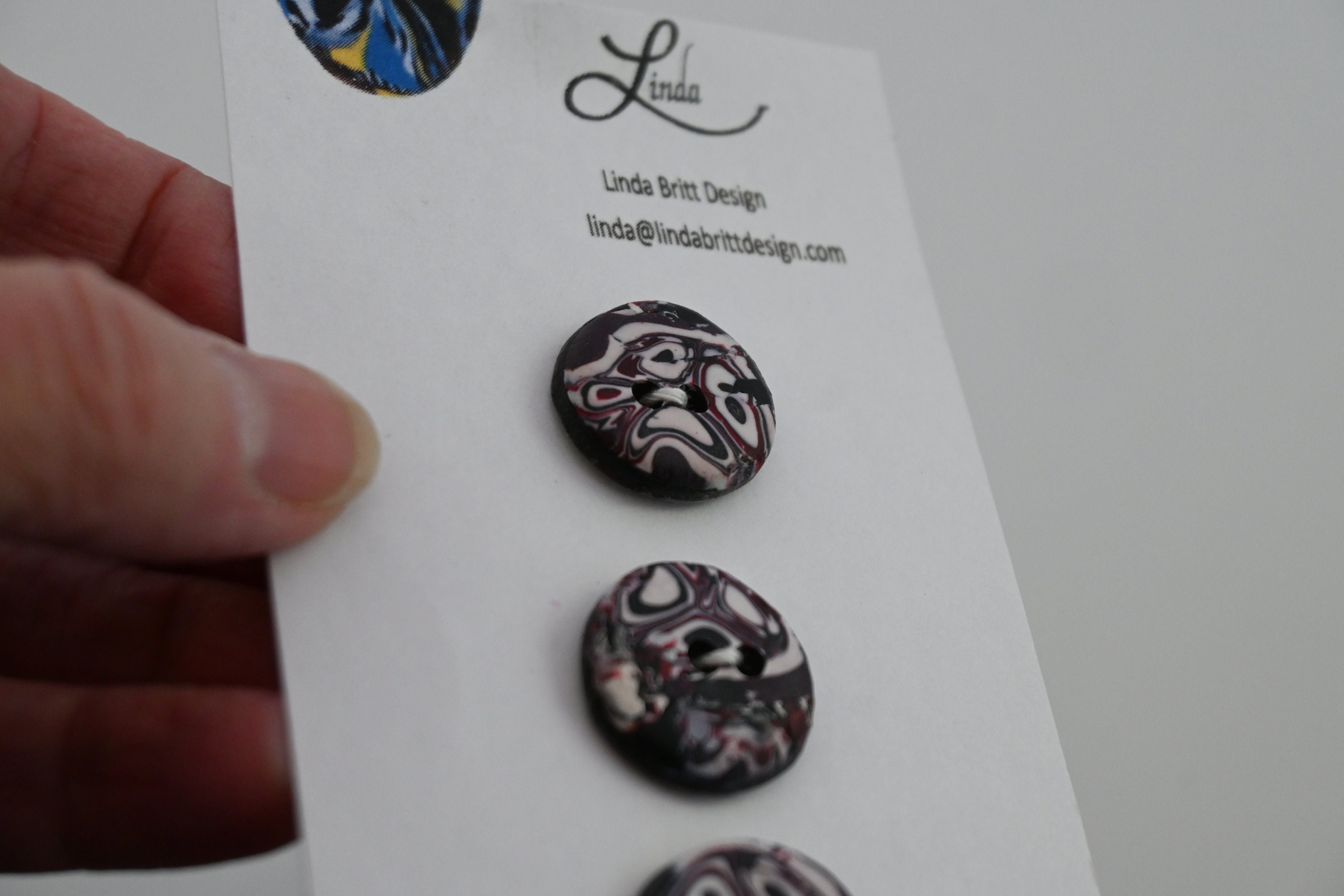 Three Small Buttons 3 Small Buttons in Burgundy and White - Etsy