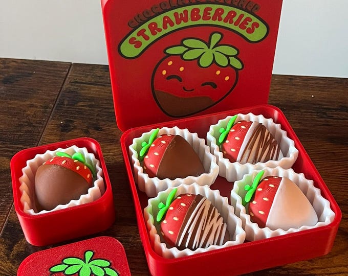 Featured listing image: Chocolate Covered Strawberry Fidget Clicker