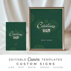 Pickleball Party Sign Printable Bundle For Themed 30 Birthday Decorations Welcome Food Candy Game Drink QR Code Tip Bar Canva Templates 7016