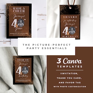 Canva Invitation Whiskey Themed Birthday Photo Bundle Editable Printable Templates Thank you Card Favor Tag Instant Digital Download 0043