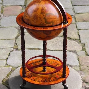 Globe bar barglobe globebar classic vintage drinks trolley cart antique style liquor cabinet man cave gift idea