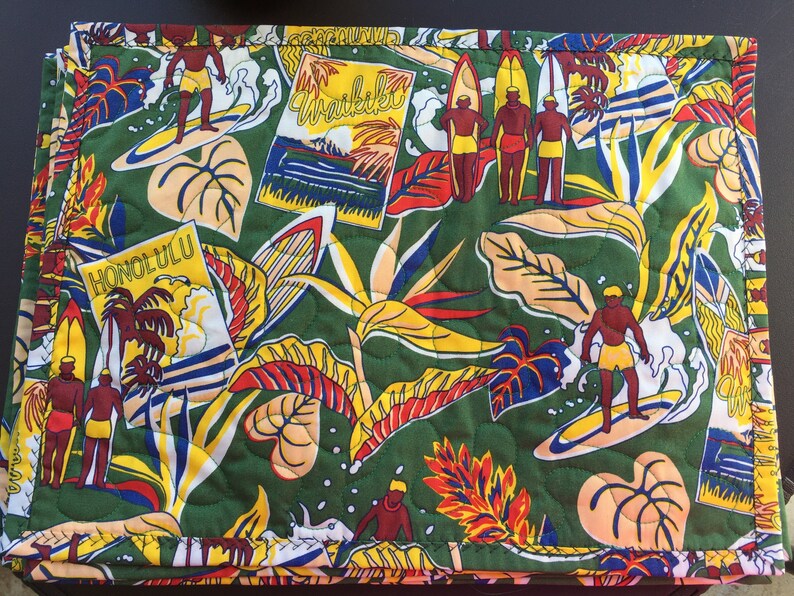 Hawaiian Placemats Table Mats Made In Hawaii Ready To Ship Etsy
