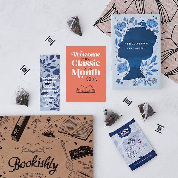 Book Subscription Box - Classic of the Month Club - Monthly Book Subscription - Books and Tea Gift - Subscription Gift - Classic Literature