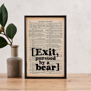 Framed book page print. Ethically sourced wood. Literary Gifts. Home decor ideas. Library decor. Book Nook. Bookshelf decor. Bookishly. Perfect for book lovers, bookworms, readers, bibliophiles, bookshops and bookstores. Theatre. Play writer gift.