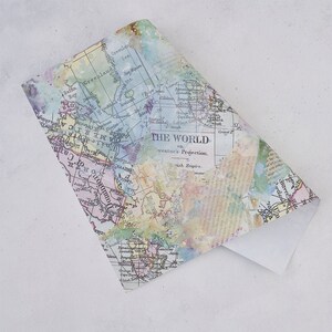 Carte du monde vintage - Emballage cadeau - Feuilles de papier d'emballage
