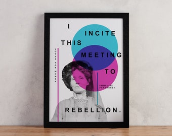 Votes for Women Art Print - Feminist Literary Poster - Suffragette-Inspired Wall Art - Bookish Gift - Historical Art