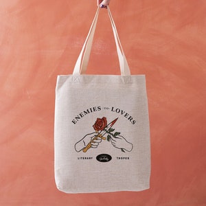 Sac fourre-tout Trope littéraire Enemies to Lovers - Cadeaux pour les amateurs de livres - Merchandising littéraire - Cartable