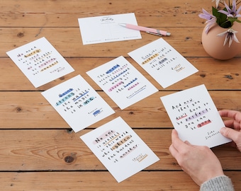 Inspiring Literary Postcard Set - 12 Pack