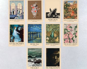 Classic Literature Art Postcard Set - Book Lover Gift