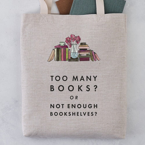 Book Themed Tote Bag Book Reader Themed Gift Polyester Etsy Canada