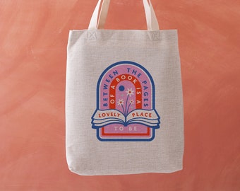 Between the Pages - Book Lover Tote Bag