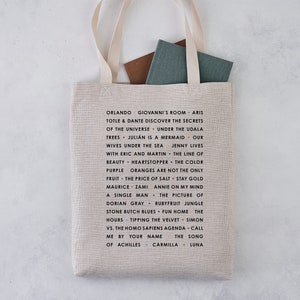 Classic Queer Books Tote Bag - Literary Tote - Book Bag - Book Gifts - LGBTQIA+ - Pride Month