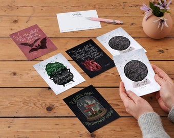 Dark Magic Style Postcard Set - 5 Pack - Literary Stationery