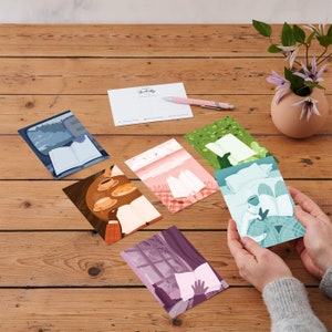 Jeu de cartes postales POV livresques | Booktok | Paquet de six
