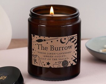 The Burrow Literary Location Vegan Bookish Candle