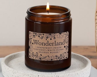Wonderland Candle - Literary Bookish Vegan Candle - Alice in Wonderland Lewis Carroll