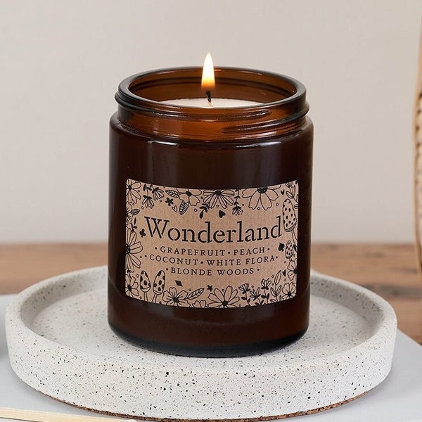 Wonderland Candle - Literary Bookish Vegan Candle - Alice in Wonderland Lewis Carroll