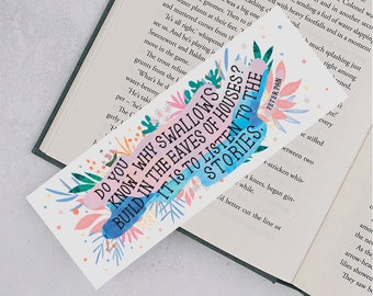 Peter Pan Bookmark - "Do You Know Why Swallows Build in the Eaves of Houses?" - Bookmark Quote - Peter Pan Gifts - Bookmark UK