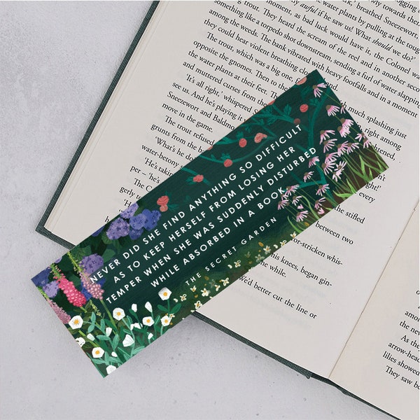 The Secret Garden Bookmark - "Absorbed in a Book" - Funny Bookmark - Reader Gift - Book Lover Gift - Gift Under 5 - Literary Gift