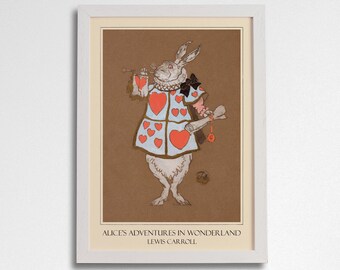 Alice in Wonderland Quote Art Print - Lewis Carroll Literary Wall Art - Bookish Gift for Readers - Classic Novel Poster