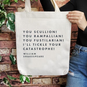 Tote Bag - Shakespeare - Literary Gift - You Scullion