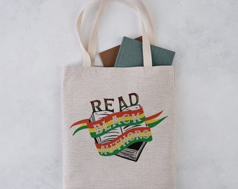 Read Black Authors Tote Bag, Literary Tote, Book Bag, Bookish Gifts, Black History Month