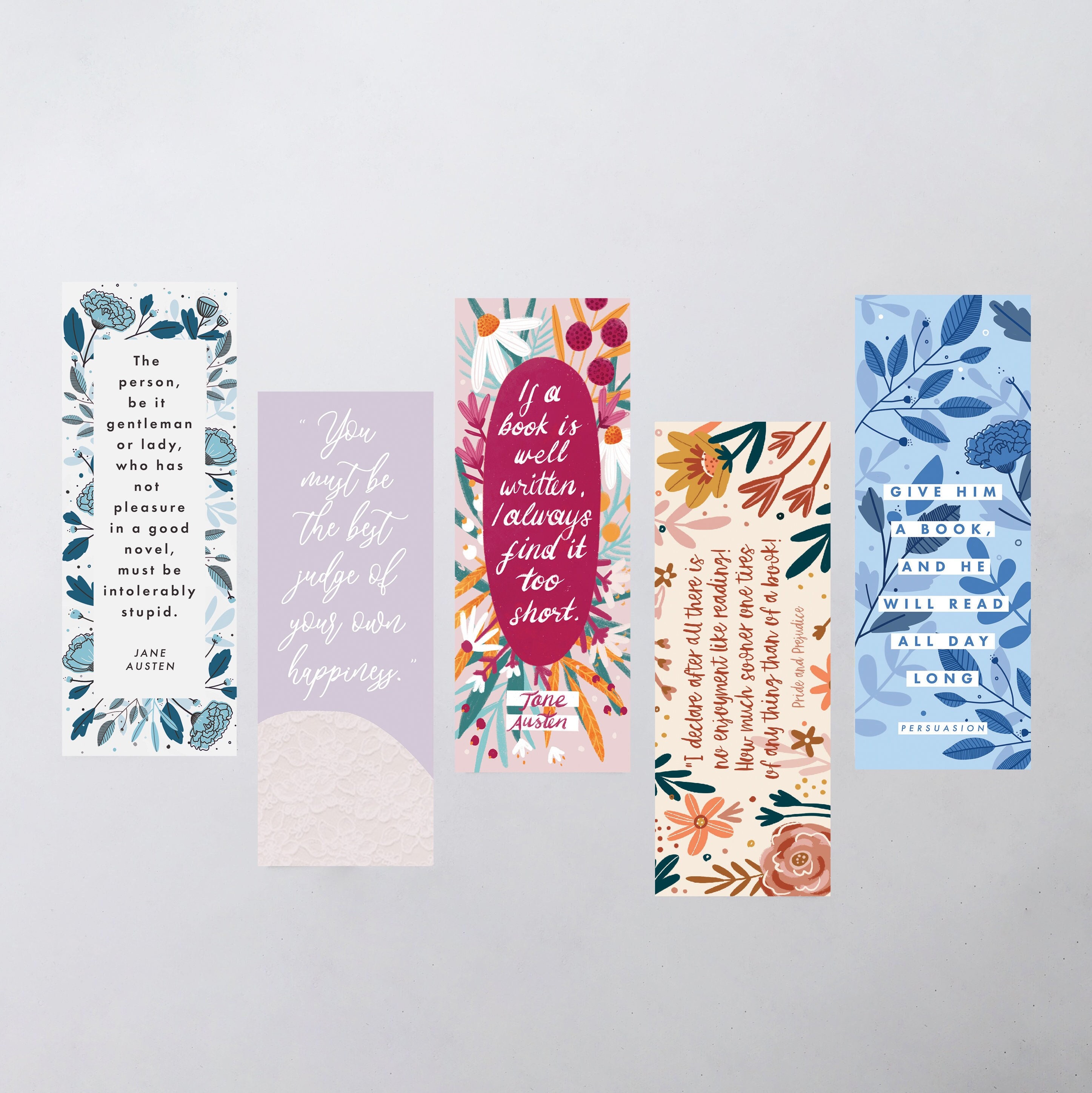 Jane Austen Bookmark Set Bookmark Bundle Five Bookmarks Etsy Jane Austen Bookmark Set Bookmark Bundle Five Bookmarks Etsy