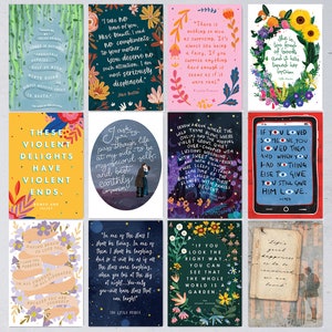 Classic Book Quotes Postcard Set - 12 Postcards - 2021 Edition - Literary Postcards