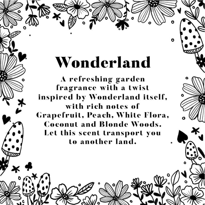Wonderland Candle Literary Bookish Vegan Candle Alice in Wonderland Lewis Carroll image 5