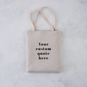 Sac fourre-tout personnalisé, fourre-tout avec citation personnalisée, sac à bandoulière