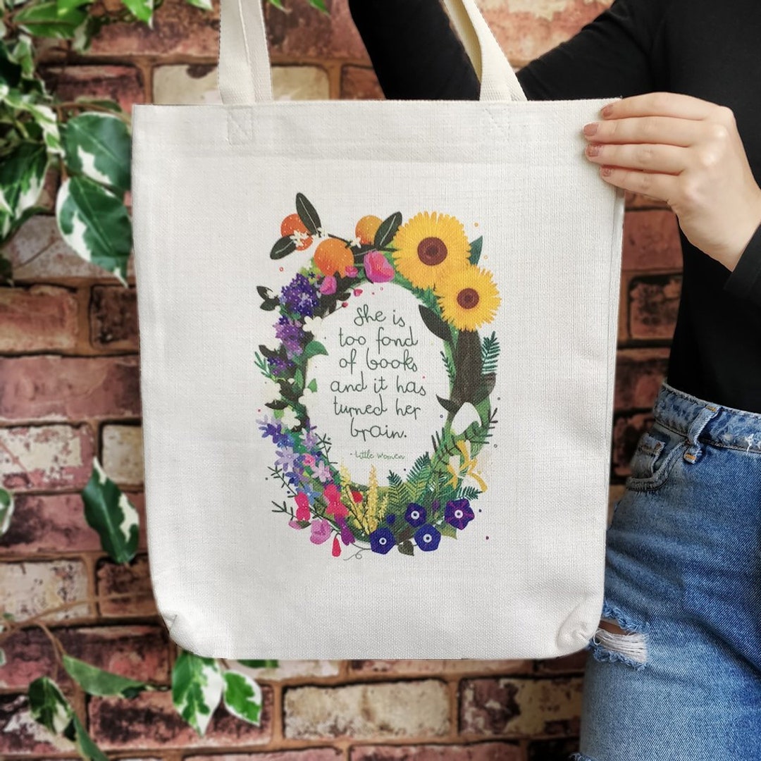 Buy Little Women Cotton Tote Bag Book Page Print Louisa May Online in India  
