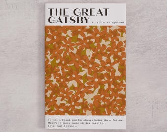 Personalised Great Gatsby Book Gift | Classic Novel by F. Scott Fitzgerald | Custom Literary Gift for Readers and Dreamers