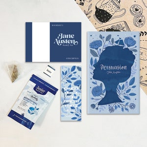 Jane Austen Book and Tea Subscription - Monthly Book Subscription - Books and Tea Gift - Subscription Gift - Classic Literature