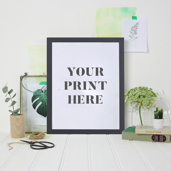 Download A4 Picture Frame In Grey White Black Handmade Wooden Frame Etsy