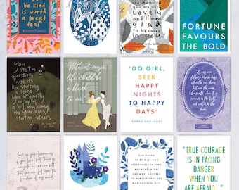 Postcard Set - Classic Book Quotes - Literary gift